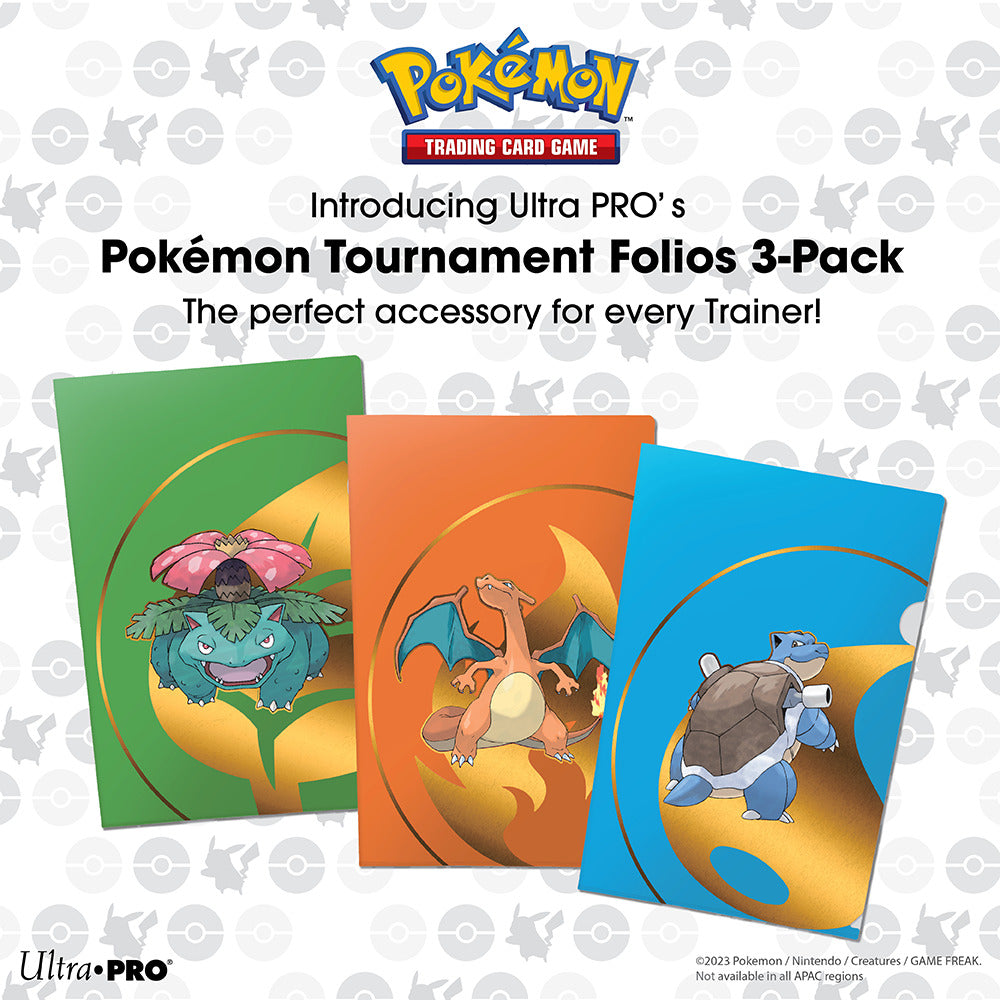 Pack 3 Clear File A4 Dracaufeu / Tortank / Florizarre - Pokémon