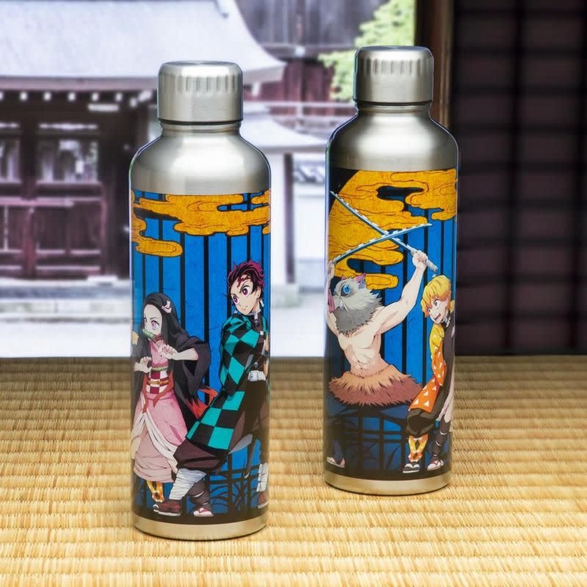 Bouteille en Métal de qualité supérieur (450ml) - Demon Slayer: Kimetsu no Yaiba