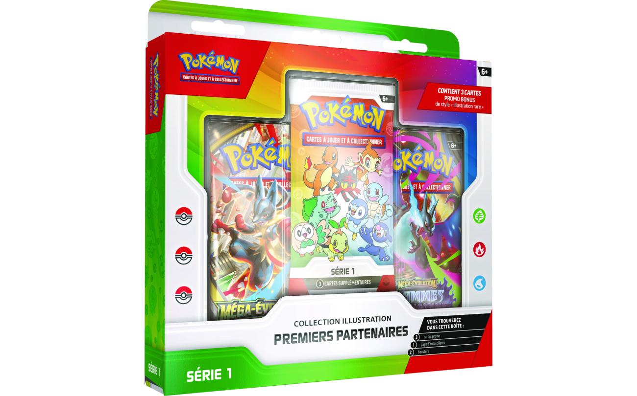 Coffret Collection Illustration Premiers Partenaires Série 1 (FR) - Pokémon JCC - Méga-Évolution
