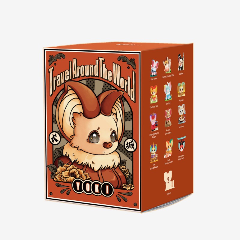 Mystery Box Yoki Travel Around The World - Pop Mart (Dernière pièce, modèle d'expo)