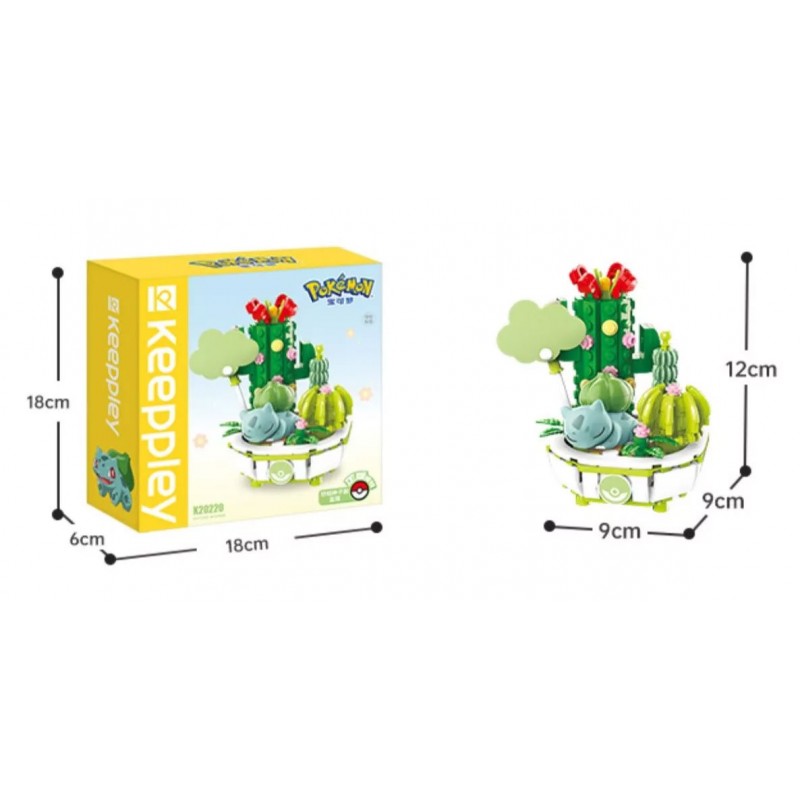 Bulbizarre Pot de Fleur - Pokémon - Keeppley Block