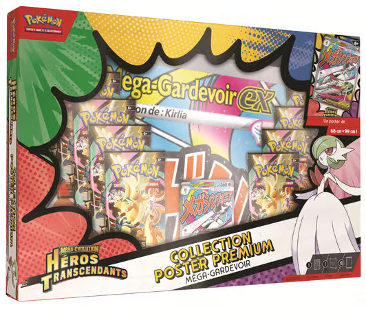 Coffret Poster Premium Méga-Lucario ou Méga-Gardevoir ME2.5 Héros Transcendants - Pokémon JCC - Méga-Évolution