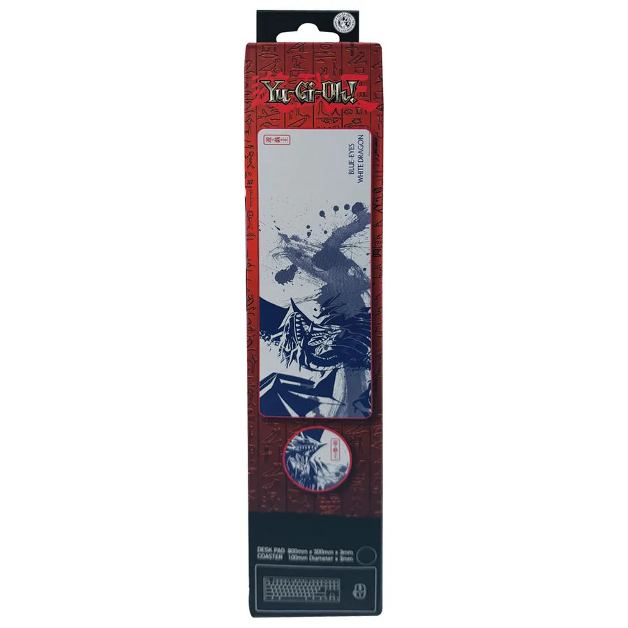 Tapis de jeu/souris et dessous de verre Dragon Blanc aux Yeux Bleus - Yu-Gi-Oh JCC