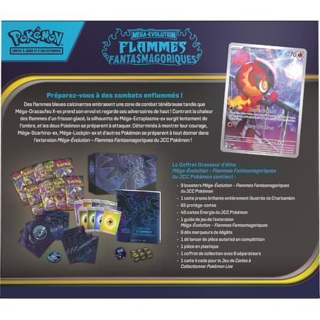 Coffret Dresseur d'Élite (ETB) ME02 Flammes Fantasmagoriques (FR) - Pokémon JCC - Méga-Évolution