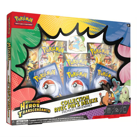 Coffret Collection Pin's Deluxe Premiers Partenaires ME02.5 Héros Transcendants (FR) - Pokémon JCC - Méga-Évolution