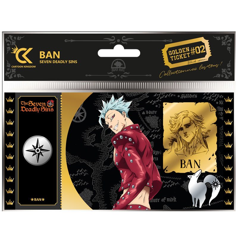 Ticket Ban #1 - Seven Deadly Sins - Golden Ticket Black Edition (2000 Exemplaires)