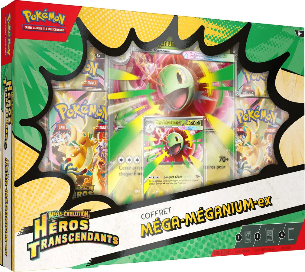 Coffret Collection Méga-Méganium-ex Héros Transcendants FR - Pokémon JCC  -  Méga-Évolution