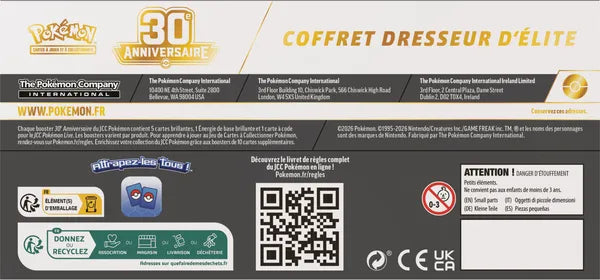 Coffret Dresseur d'Elite 30e Anniversaire (ETB) FR - Pokémon JCC