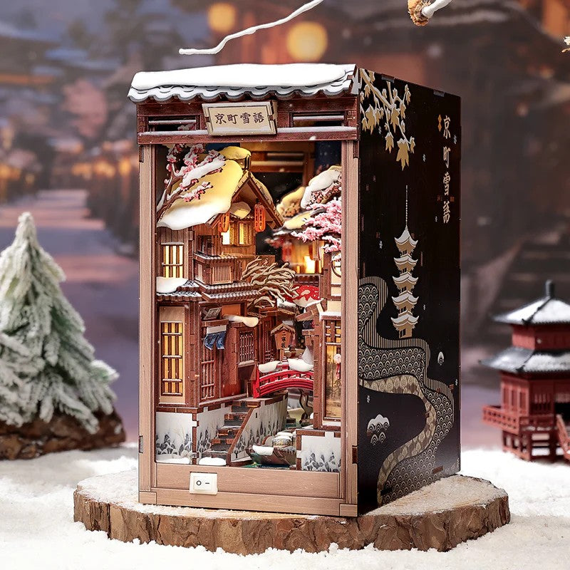 Book Nook Kit DIY Murmures de neige à Kyoto 286Pc + Eclairage LED