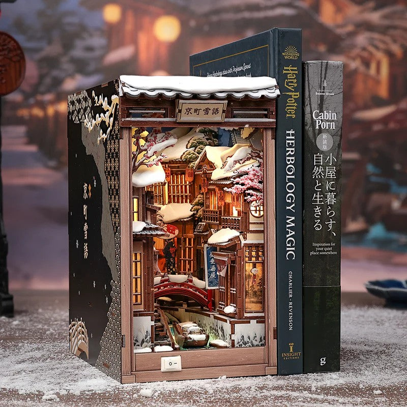Book Nook Kit DIY Murmures de neige à Kyoto 286Pc + Eclairage LED