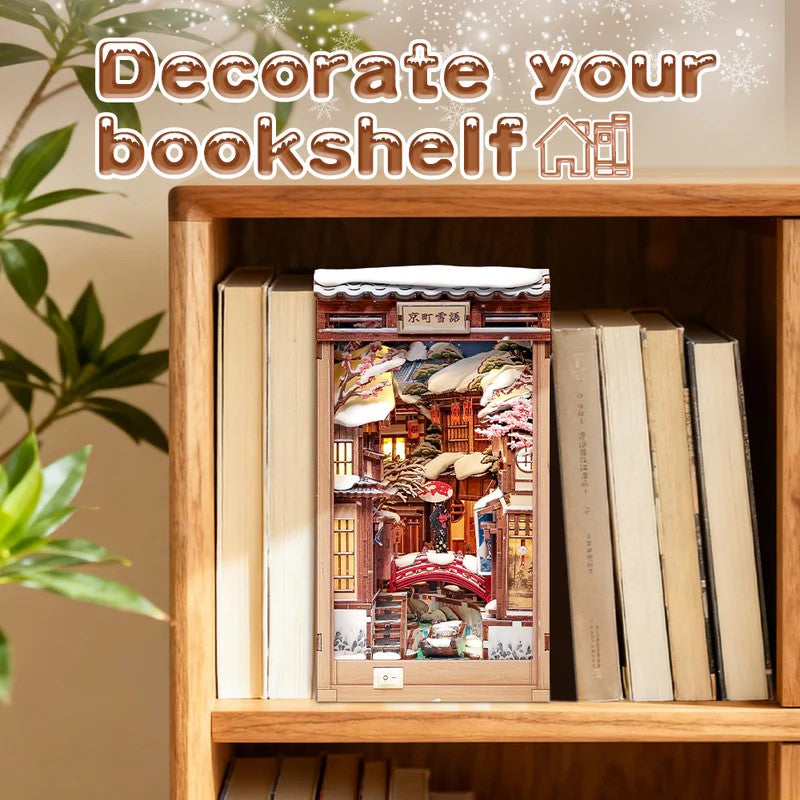 Book Nook Kit DIY Murmures de neige à Kyoto 286Pc + Eclairage LED