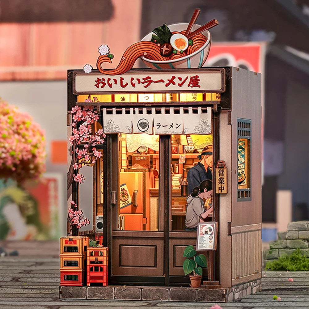 Book Nook Kit DIY Oishii Kyoto 175Pc + Eclairage LED