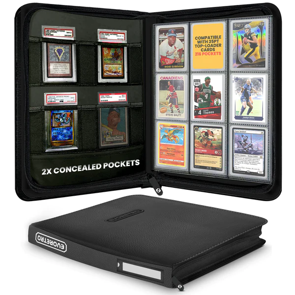 Binder Shield + 216 Topload Cartes Binder Noir - Evoretro