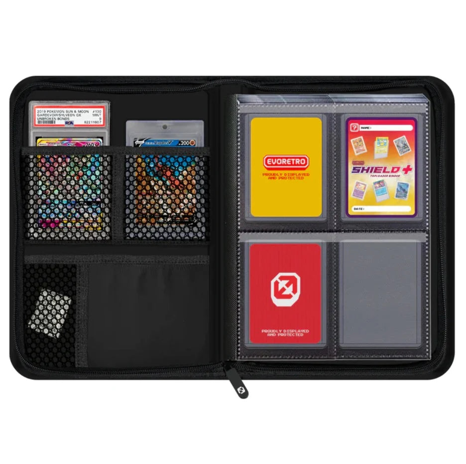 Binder Shield + 96 Topload Cartes Binder Noir - Evoretro