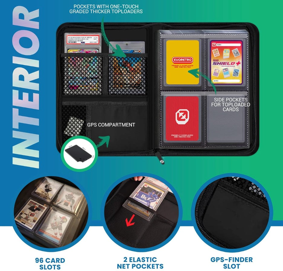 Binder Shield + 96 Topload Cartes Binder Noir - Evoretro
