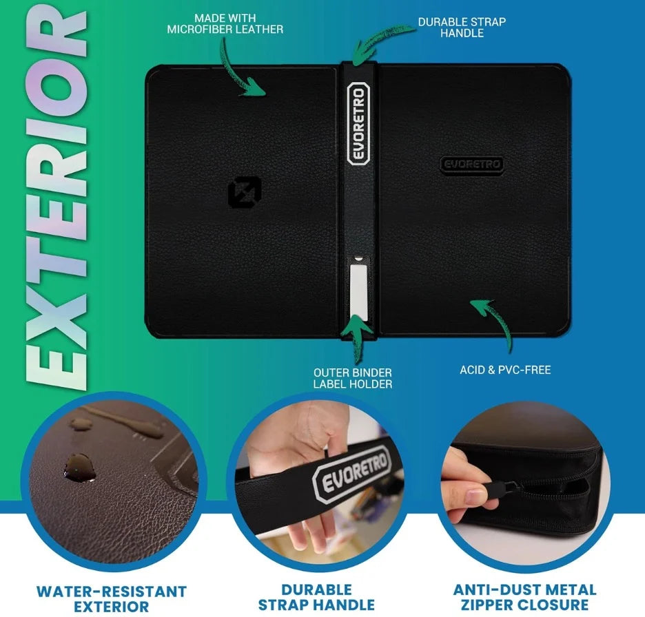 Binder Shield + 96 Topload Cartes Binder Noir - Evoretro
