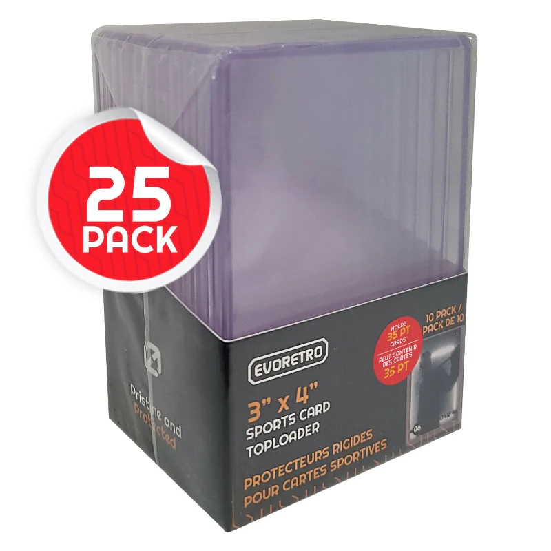 Premium Toploader 3x4 Card Holder 35PT 25 Pack Mix Card - Evoretro
