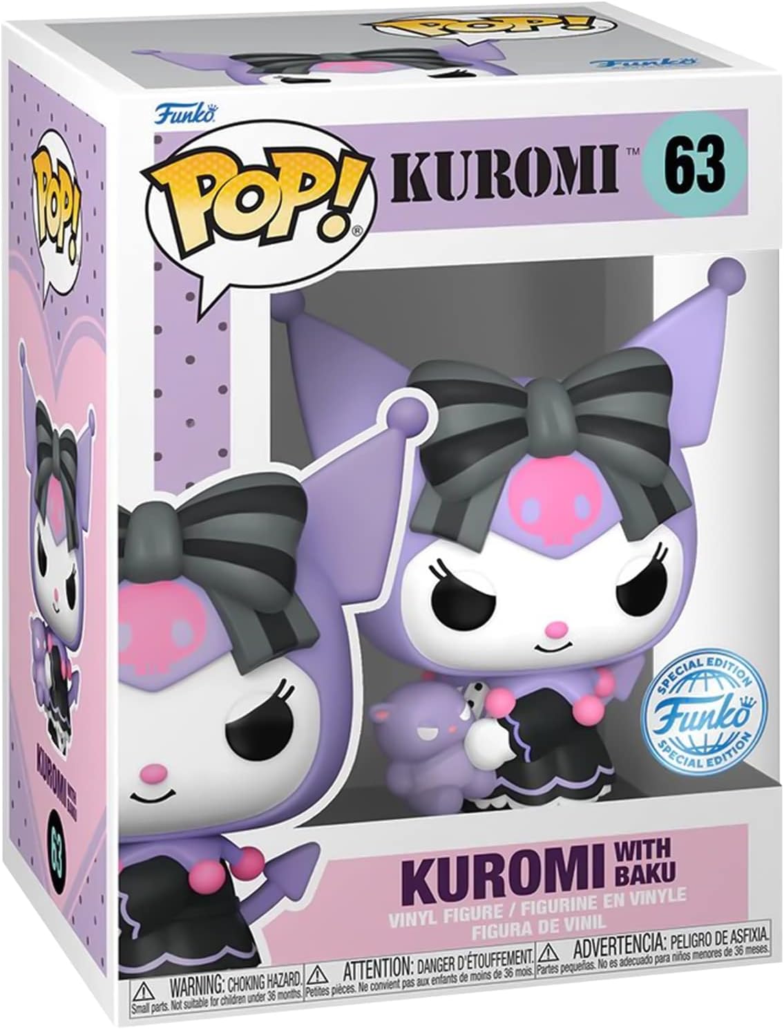 Pop Kuromi avec Baku (63) - Hello Kitty & Friends (Sanrio) - Funko POP!