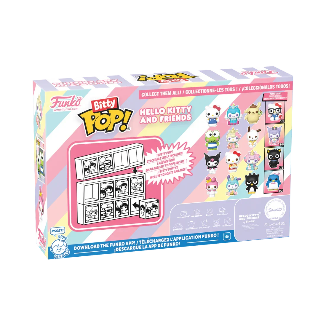 Pack collection Figurines Bitty Pop Series 1,2,3 et 4 - Sanrio Hello Kitty & Friends - Funko POP!