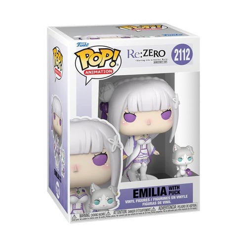 Pop Emilia avec Puck (2112) - Re: Zero Starting Life in Another World - Funko POP! Animation