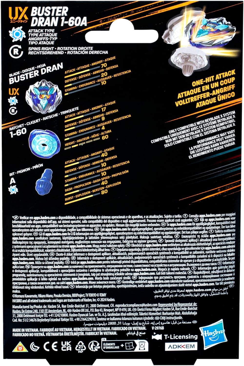 Beyblade Buster Dran 1-60A UX Starter Pack - Beyblade X