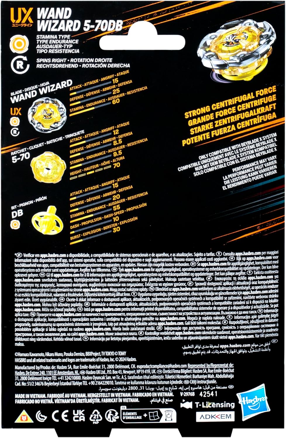 Beyblade Wand Wizard 5-70DB UX Starter Pack - Beyblade X