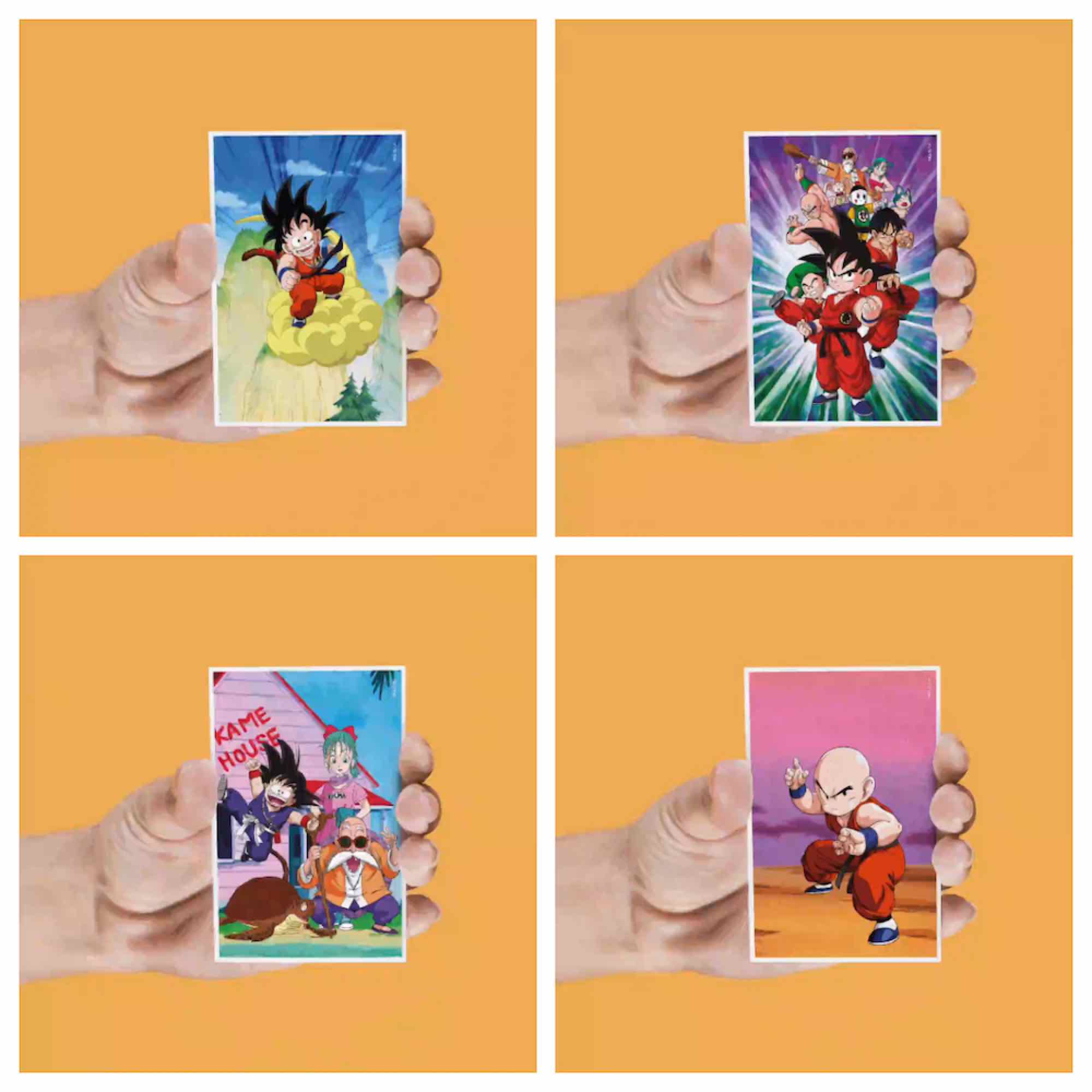 Set de 4 magnet Lenticulaire Personnages - Dragon Ball Z