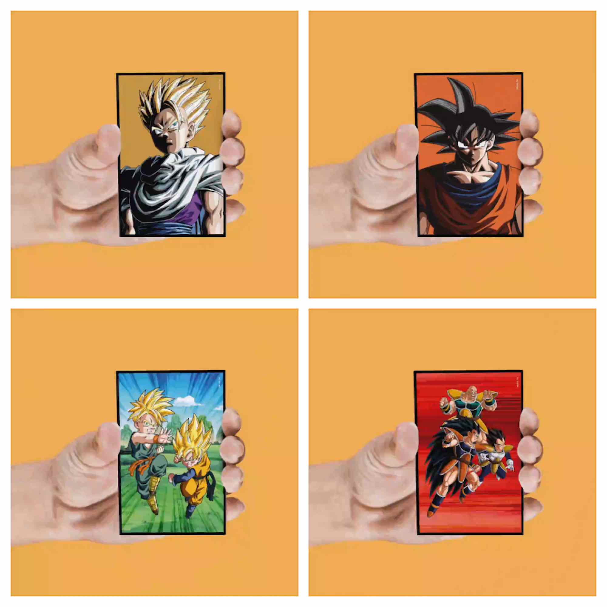Set de 4 magnet lenticulaire Personnages 2 - Dragon Ball Z