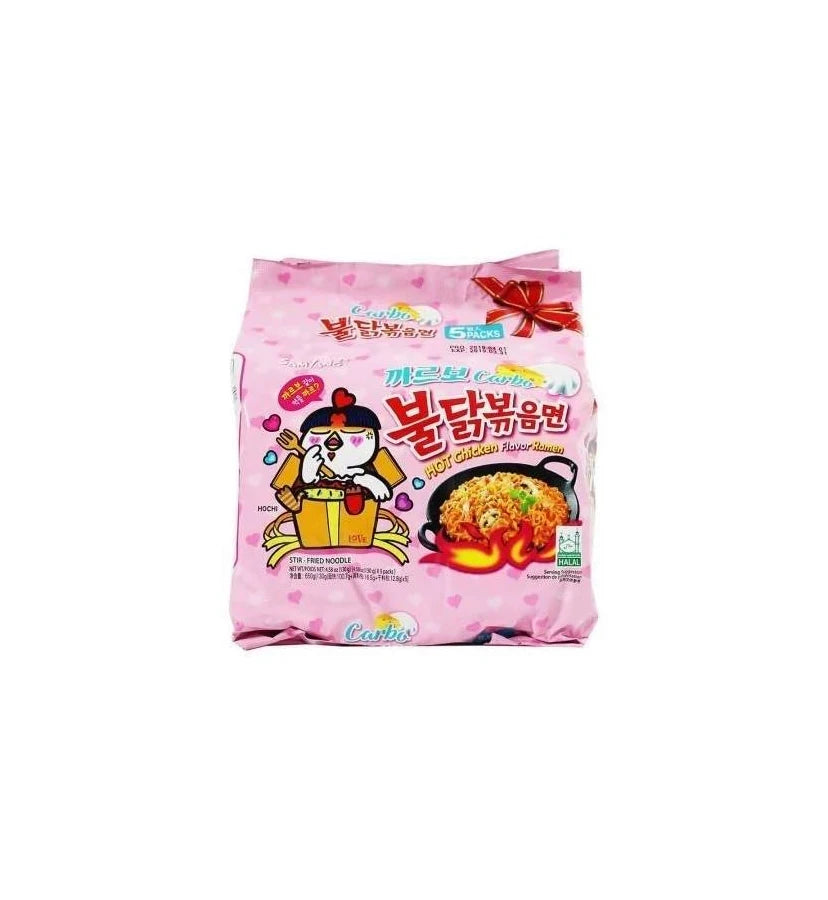 Samyang Ramen Hot Chicken Carbo Noodle (130gr) (Pack de 5) - Buldak