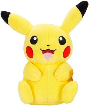 Peluche Pikachu heureux 20cm - Pokémon