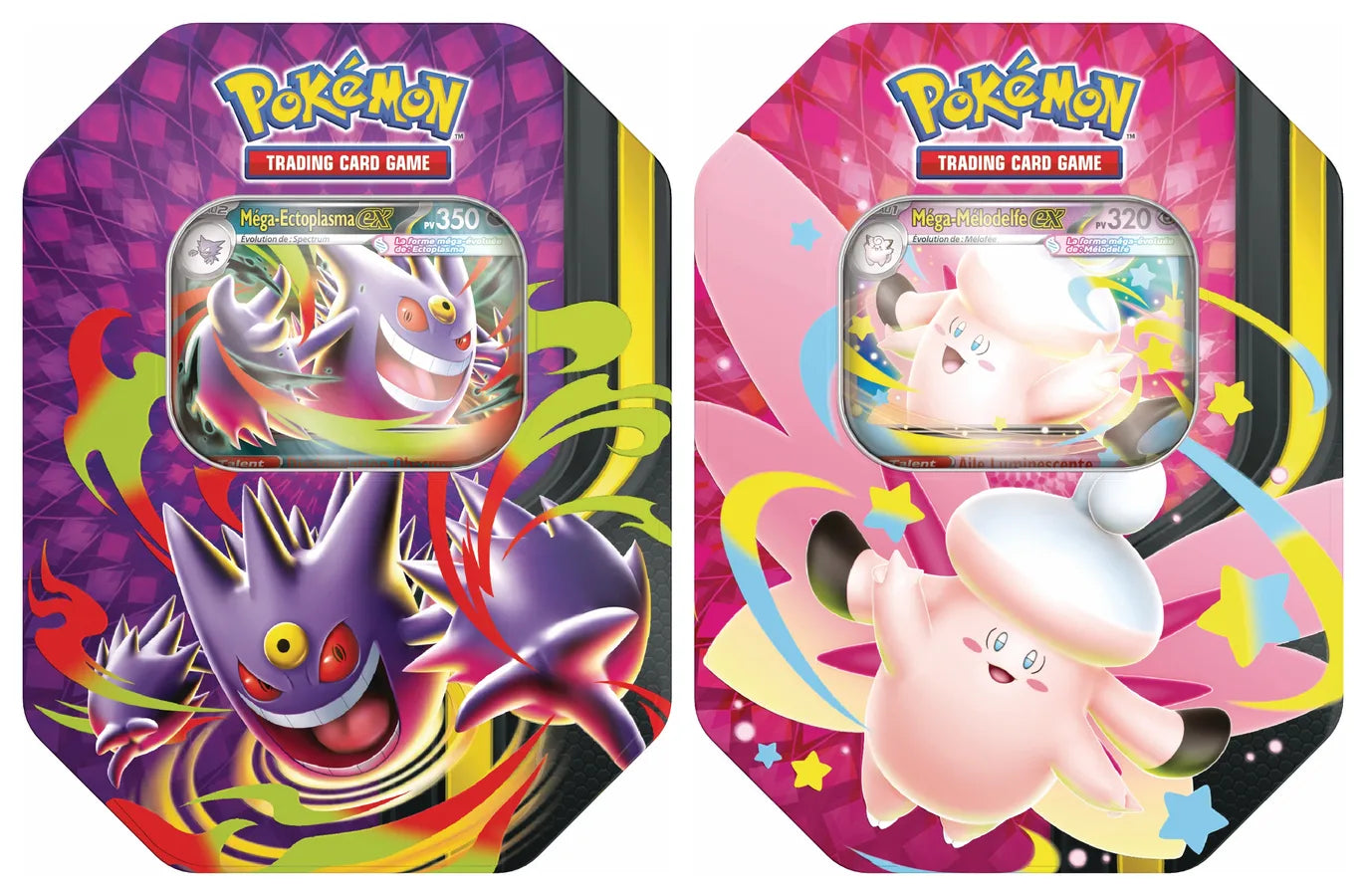 Boîte Méga Clair de Lune Méga-Ectoplasma-ex ou Méga-Mélodelfe-ex (Pokebox) - Pokémon JCC  -  Écarlate et Violet