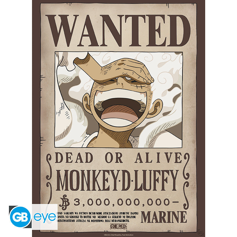 Poster Chibi 52x38 Wanted Luffy Wano - One Piece