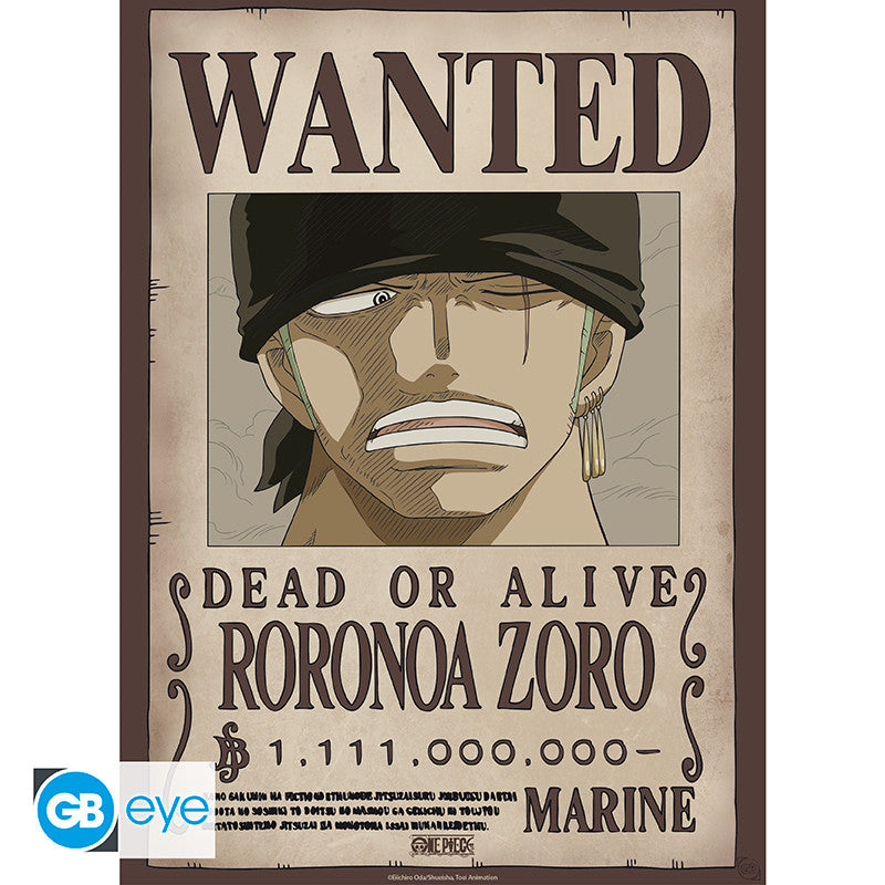 Poster Chibi 52x38 Wanted Zoro Wano - One Piece