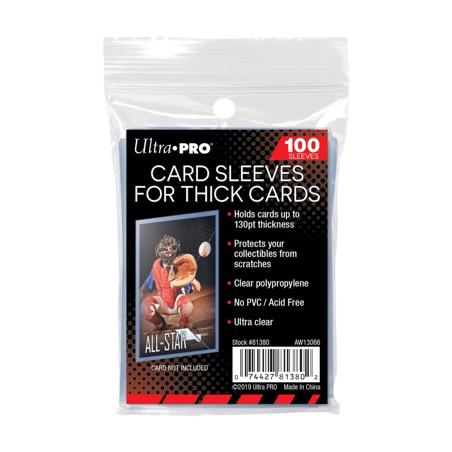 Sleeves pour cartes épaisses transparent pack de 100 (63,5x88mm) - Ultra Pro