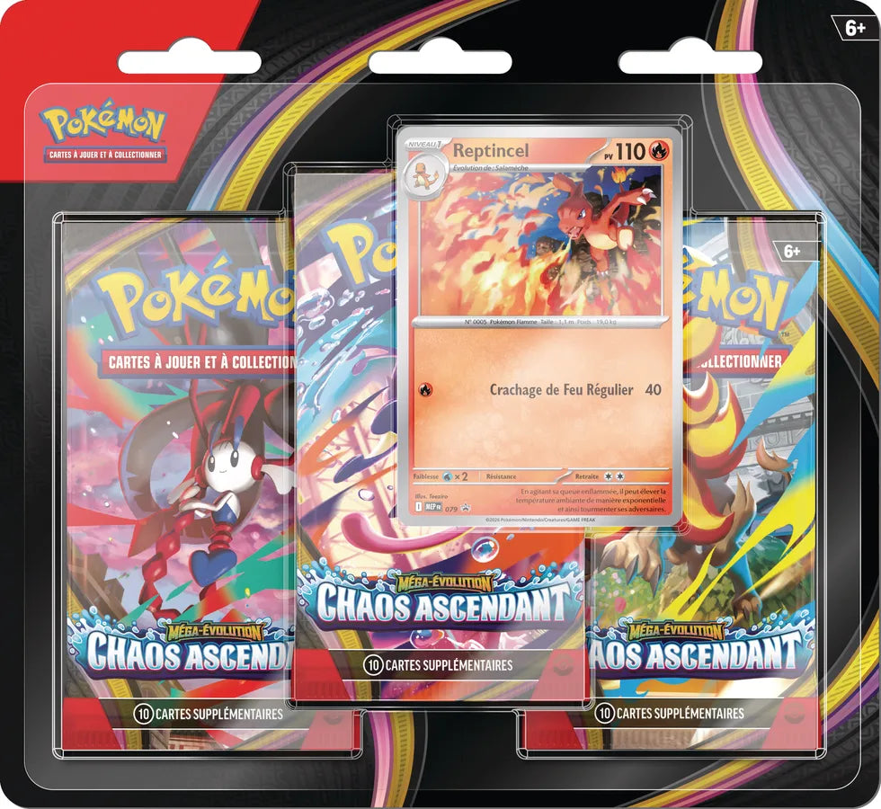 Tripack ME04 Choas Ascendant FR - Pokémon JCC - Méga Évolution