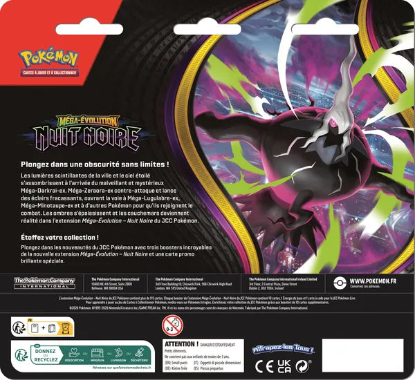 Tripack ME05 Nuit Noire FR - Pokémon JCC - Méga Évolution
