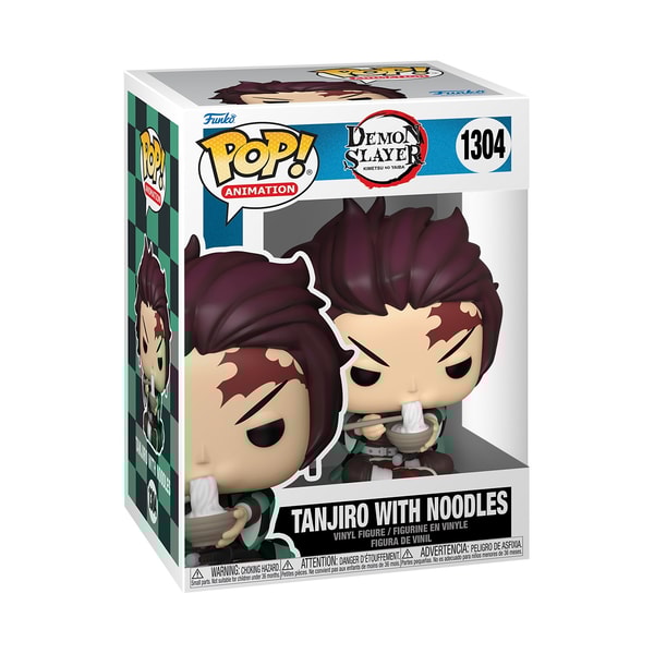 POP Tanjiro (avec des nouilles) 1304 - Demon Slayer: Kimetsu no Yaiba - Funko POP! Animation (Boîte abimée)