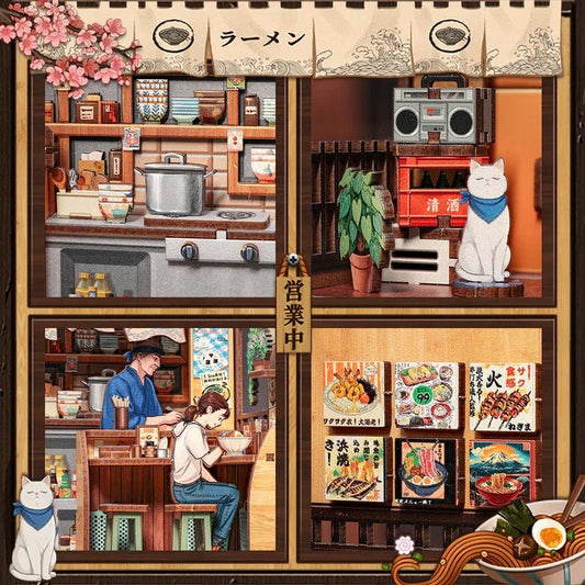 Book Nook Kit DIY Oishii Kyoto 175Pc + Eclairage LED - Cutebee - Susume