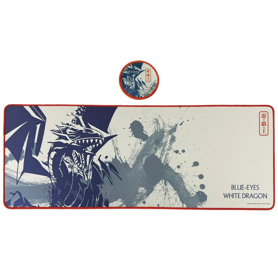 Tapis de jeu/souris et dessous de verre Dragon Blanc aux Yeux Bleus - Yu-Gi-Oh JCC