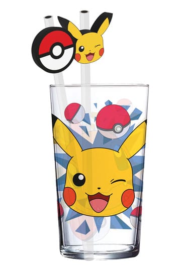 Verre Tumbler avec pailles en métal Pikachu - Pokémon