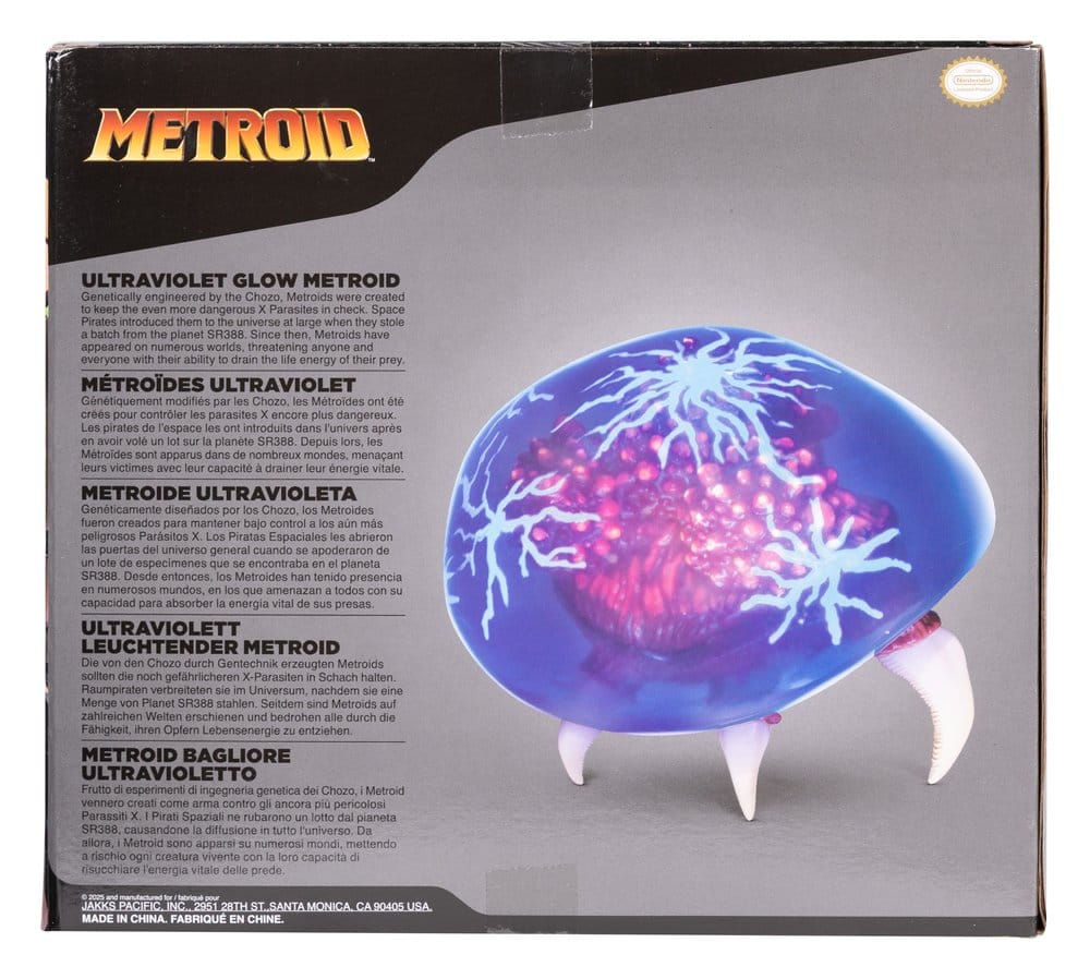 Figurine lumineuse Metroid Ultraviolet Glow - Metroid Prime - World of Nintendo - Jakkspacific - Susume