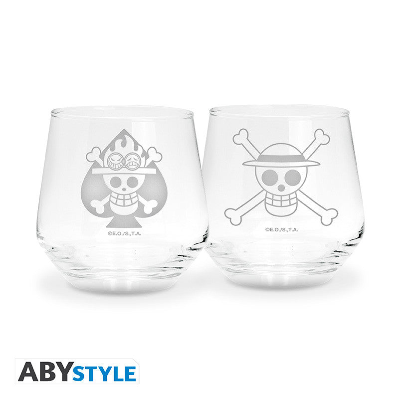 Set 2 verres Luffy & Ace - One Piece