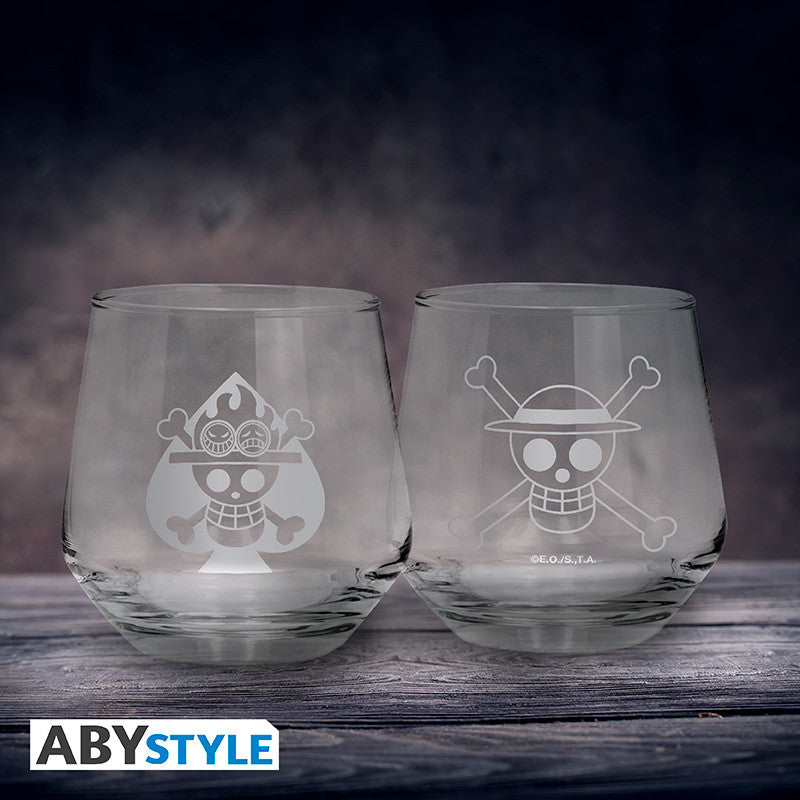 Set 2 verres Luffy & Ace - One Piece