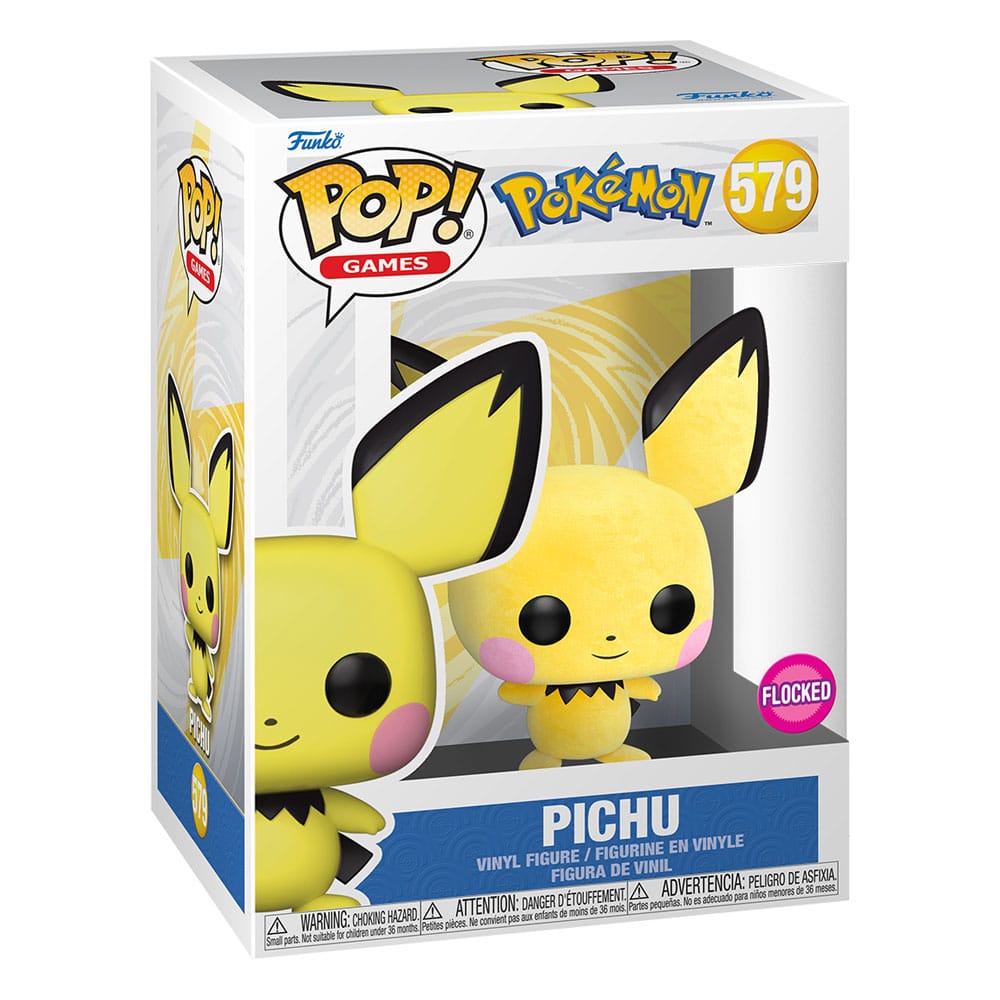 Pop Pichu (579) Exlusive Flocked - Pokémon - Funko POP! Games