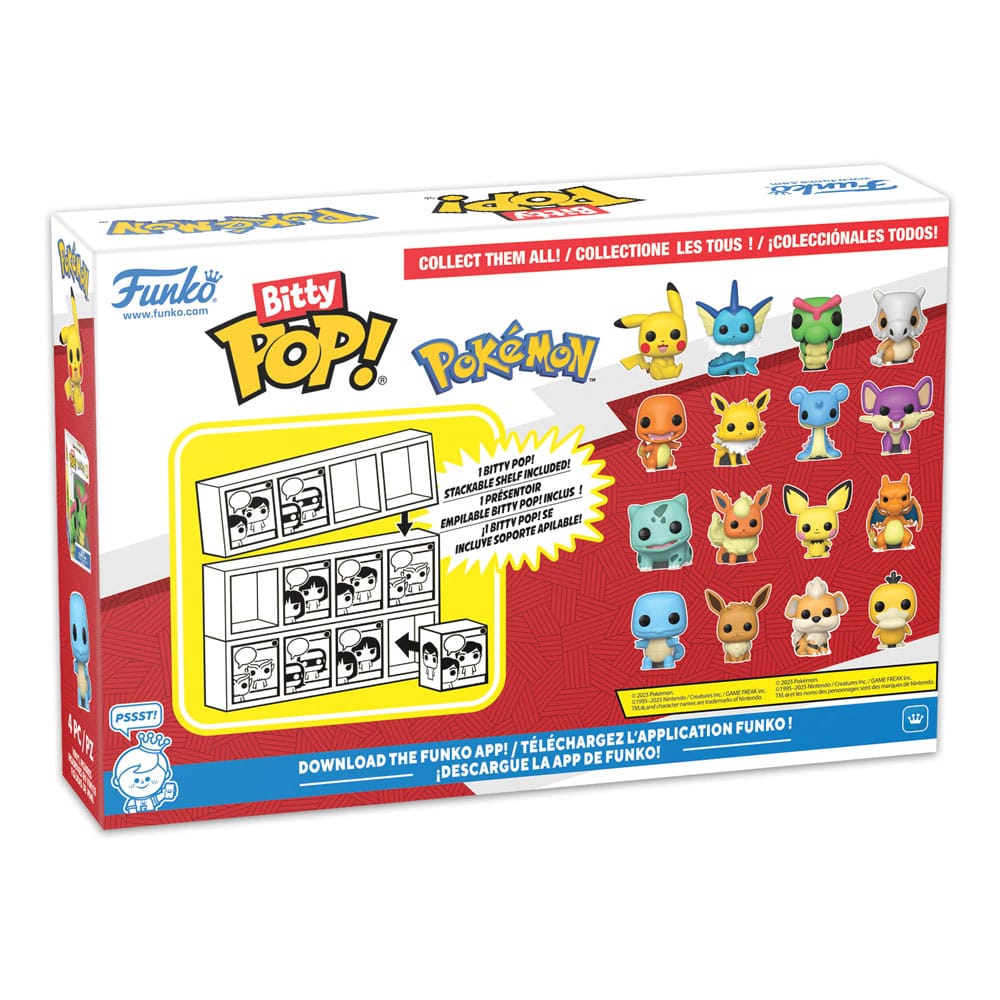 Pack 4 Figurines Bitty Pop Series 1 - Pokémon - Funko POP!