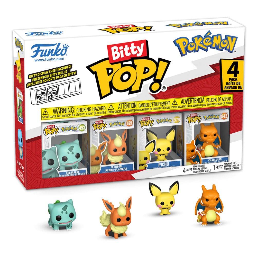 Pack 4 Figurines Bitty Pop Series 3 - Pokémon - Funko POP!
