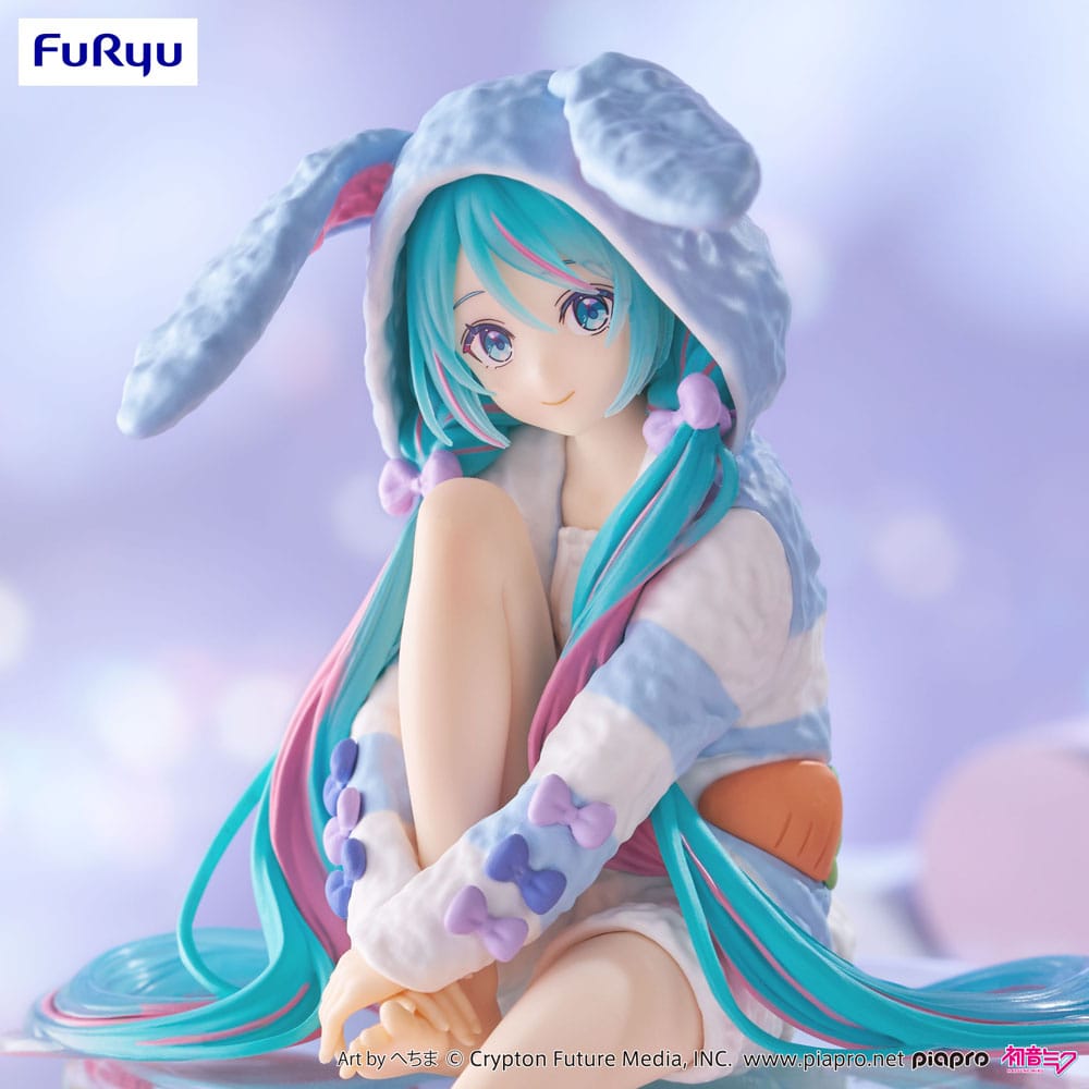 Figurine Hatsune Miku Rabbit Ear Hood Pajama Blue Color - Hatsune Miku - Noodle Stopper