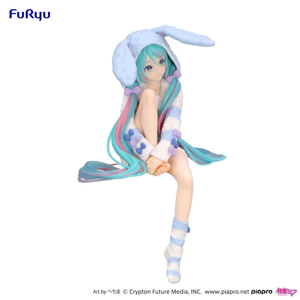 Figurine Hatsune Miku Rabbit Ear Hood Pajama Blue Color - Hatsune Miku - Noodle Stopper