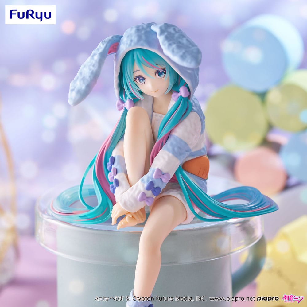 Figurine Hatsune Miku Rabbit Ear Hood Pajama Blue Color - Hatsune Miku - Noodle Stopper