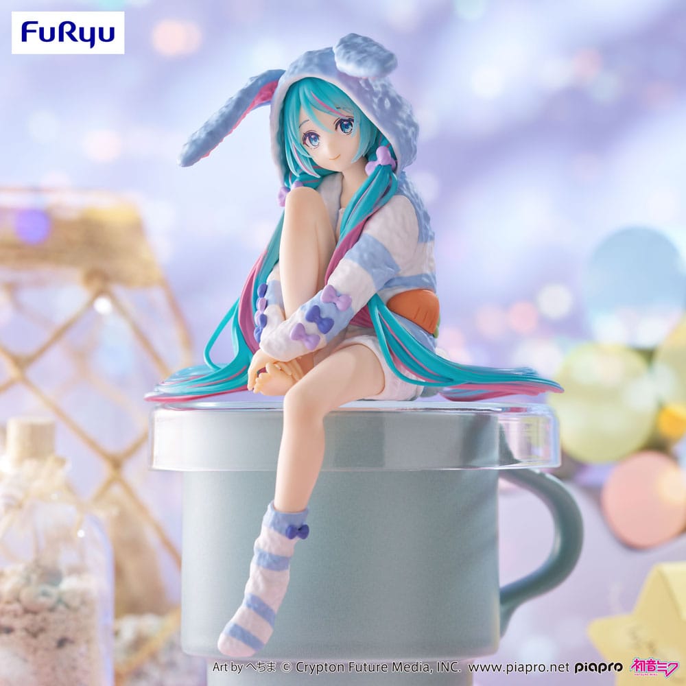 Figurine Hatsune Miku Rabbit Ear Hood Pajama Blue Color - Hatsune Miku - Noodle Stopper